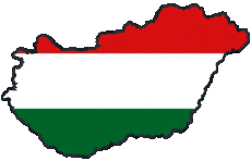 Flags Europe Hungary Map 