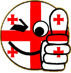 Drapeaux Asie Géorgie Smiley - OK 