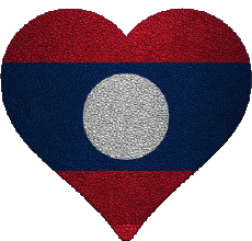 Fahnen Asien Laos Herz 