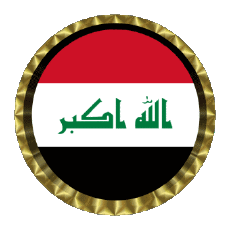 Fahnen Asien Irak Rund - Ringe 