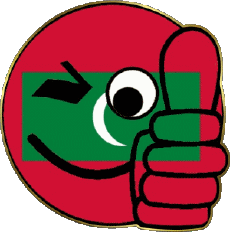Fahnen Asien Malediven Smiley - OK 