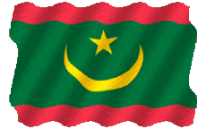 Fahnen Afrika Mauretanien Welligkeit 