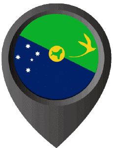 Bandiere Oceania Australia Christmas Island Perno di posizione 