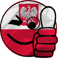 Fahnen Europa Polen Smiley - OK 