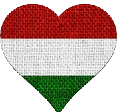 Bandiere Europa Ungheria Cuore 