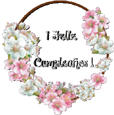Messages Spanish Feliz Cumpleaños Floral Transparent Background 017 