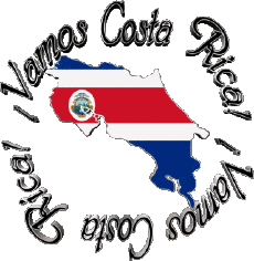 Messages Espagnol Vamos Costa Rica Bandera 