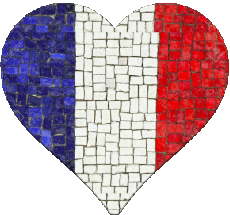 Flags Europe France National Heart 