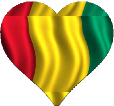 Flags Africa Guinea Heart 