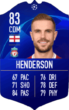 Multimedia Videogiochi F I F A - Giocatori carte Inghilterra Jordan Henderson 