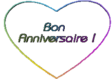 Mensajes Francés Bon Anniversaire Coeur 001 