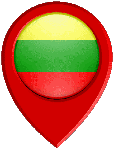 Fahnen Europa Litauen Standort-Pin 