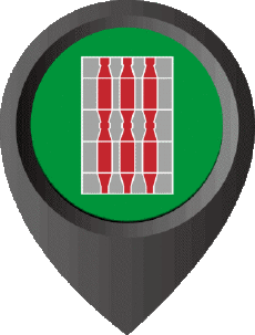 Flags Europe Italy Umbria Location Pin 