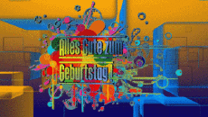 Messagi Tedesco Alles Gute zum Geburtstag Zusammenfassung - geometrisch Sfondo animato 002 