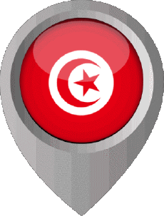 Flags Africa Tunisia Location Pin 