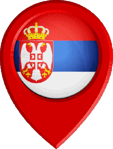 Drapeaux Europe Serbie Epingle de Localisation 