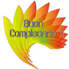 Nachrichten Italienisch Buon Compleanno Astratto - Geometrico Transparenter Hintergrund 005 