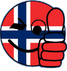 Banderas Europa Noruega Smiley - OK 
