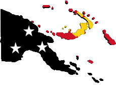 Flags Oceania Papua New Guinea Map 