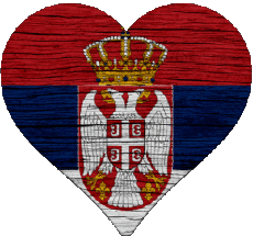 Flags Europe Serbia Heart 