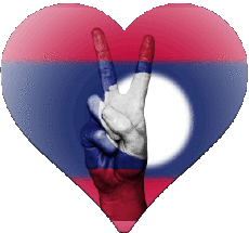 Banderas Asia Laos Corazón 