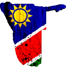 Flags Africa Namibia Map 