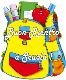 Messagi Italiano Buon Rientro a Scuola Sfondo trasparente 005 
