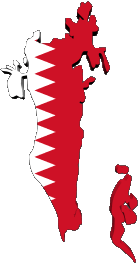 Banderas Asia Bahréin Mapa 