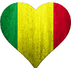 Banderas África Mali Corazón 