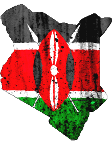 Flags Africa Kenya Map 