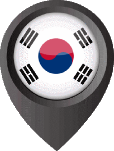 Bandiere Asia Corea del Sud Perno di posizione 