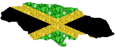 Banderas América Jamaica Mapa 