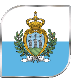 Drapeaux Europe Saint Marin Carré 