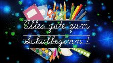 Nachrichten Deutsche Alles Gute zum Schulbeginn Animierter Hintergrund 008 
