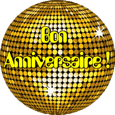 Messages Français Bon Anniversaire Abstrait - Géométrique Fond Transparent 013 