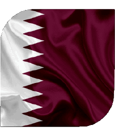 Bandiere Asia Qatar Quadrato 