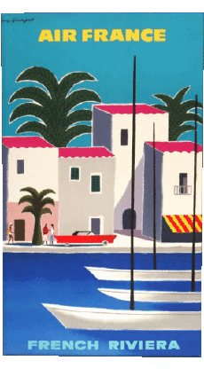 Umorismo -  Fun Poster retrò - Marchi Air France 