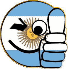 Drapeaux Amériques Argentine Smiley - OK 