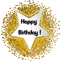 Messages English Happy Birthday Balloons - Confetti 011 