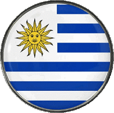 Drapeaux Amériques Uruguay Rond 