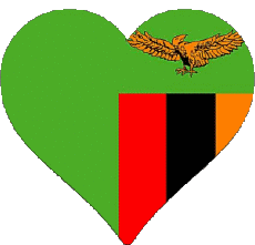 Flags Africa Zambia Heart 