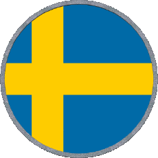 Drapeaux Europe Suède Rond 