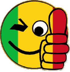 Fahnen Afrika Mali Smiley - OK 