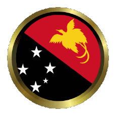 Bandiere Oceania Papua Nuova Guinea Rotondo - Anelli 