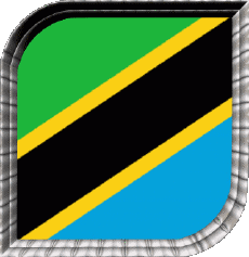 Bandiere Africa Tanzania Quadrato 
