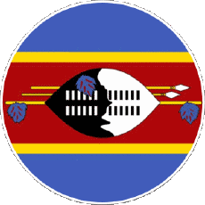 Drapeaux Afrique Eswatini Rond 