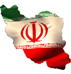 Banderas Asia Irán Mapa 