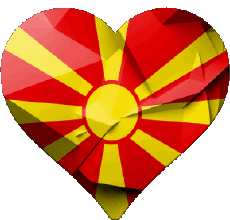 Bandiere Europa Macedonia Cuore 