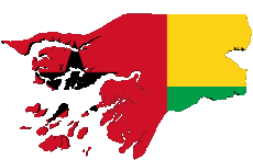 Fahnen Afrika Guinea Bissau Karte 