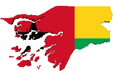 Flags Africa Guinea Bissau Map 